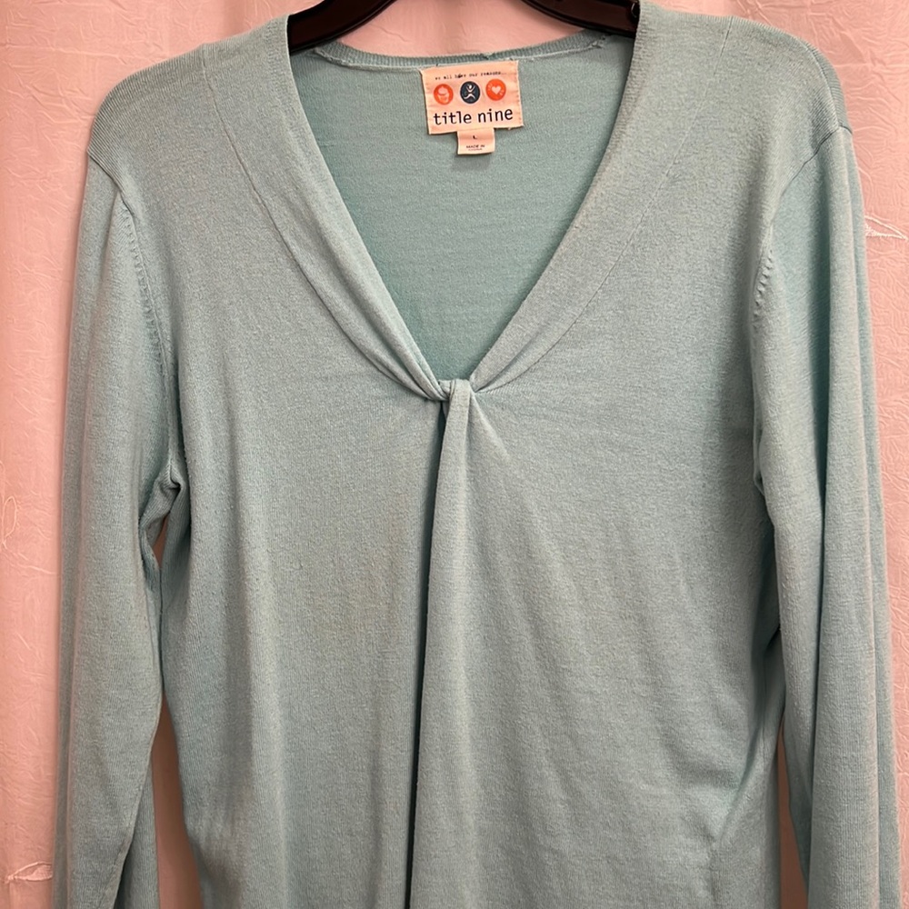 Title 9 light turquoise sweater